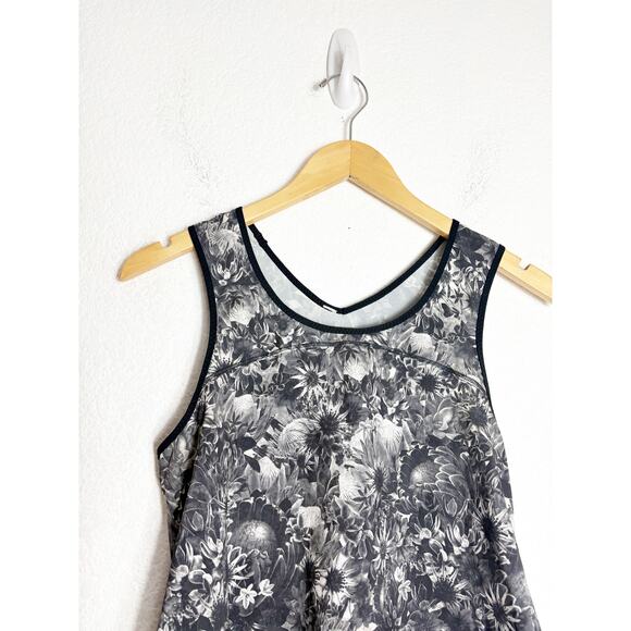 Lululemon Run Split Singlet Flowabunga Black Angel Wing Tank Top Athletic - Picture 4 of 13